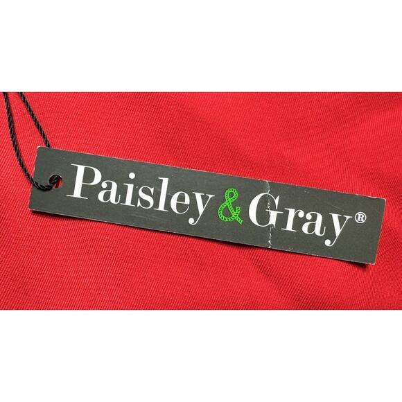 NWT Paisley & Gray Men's Red Flat Front Slim Fit Chino Pants - Size 38x31.5 - Picture 5 of 9